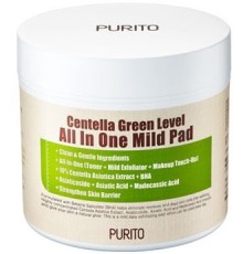 Увлажняющие пэды для очищения кожи с центеллой Centella Green Level All In One Mild Pad Purito