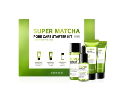 Набор миниатюр для сужения пор с чаем матча SOME BY MI Super Matcha Pore Care Starter Kit