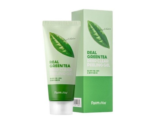 Пилинг-скатка с зелёным чаем FarmStay Real Green Tea Clear Peeling Gel