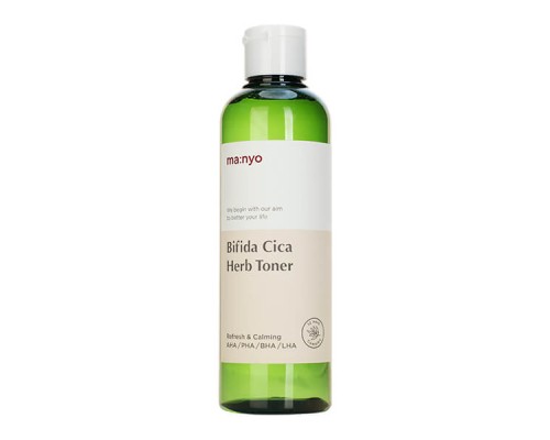 Очищающий тоник для чувствительной кожи Manyo Bifida Cica Herb Toner