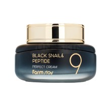 Восстанавливающий крем с муцином улитки и пептидами FarmStay Black Snail & Peptide9 Perfect Cream