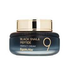 Восстанавливающий крем с муцином улитки и пептидами FarmStay Black Snail & Peptide9 Perfect Cream