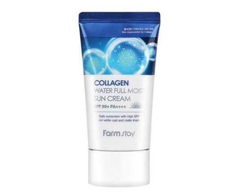 Солнцезащитный увлажняющий крем (50 мл), FarmStay Collagen Water Full Moist Sun Cream SPF 50+ PA++++