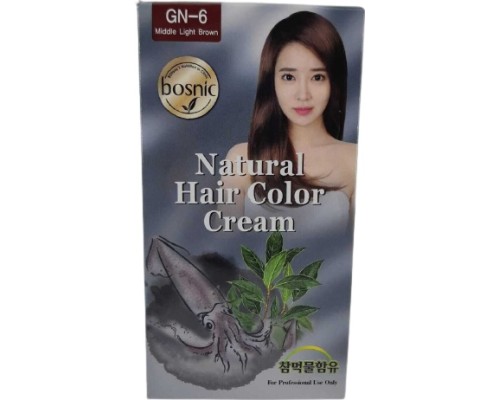 BOSNIC Natural Hair Color Cream GN-6 Middle Light brown светло-каштановый 100 мл