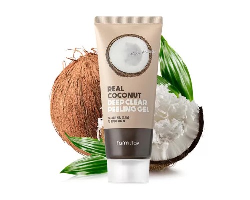 Пилинг-скатка для лица FarmStay Real Coconut Deep Clear Peeling Gel