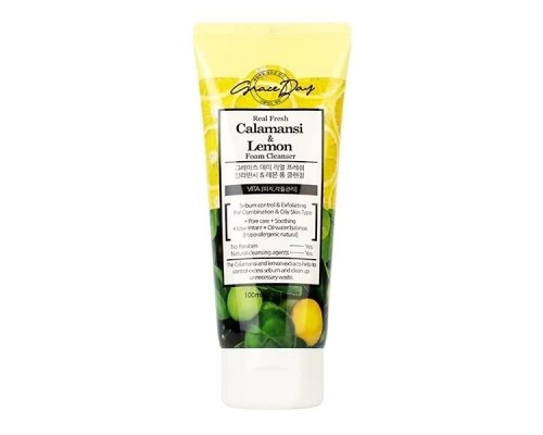 Пенка для умывания с лимоном и каламанси Grace Day Real Fresh Calamansi & Lemon Foam Cleanser